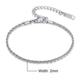 Ridge Silver Rope Bracelet